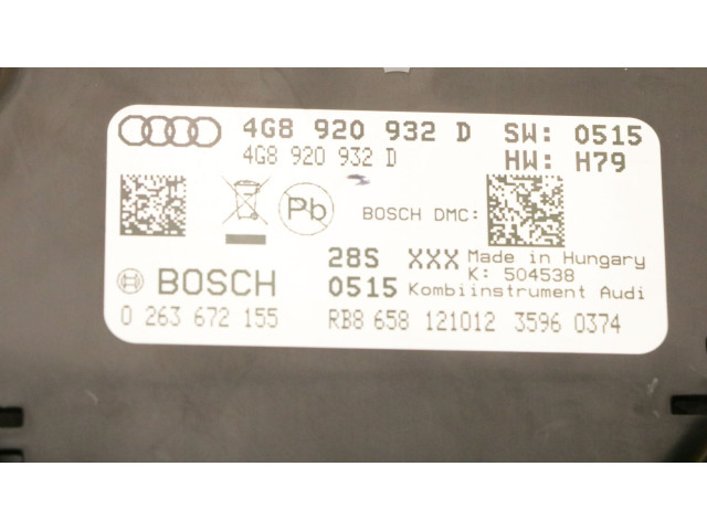 Панель приборов 4G8920932D, 4G8920932D Audi A7 S7 4G