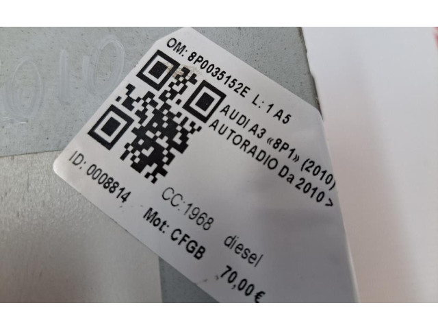 Турбина Радио/ проигрыватель CD/DVD / навигация Audi A3 S3 8P 8P0035152E, 8P0035152E