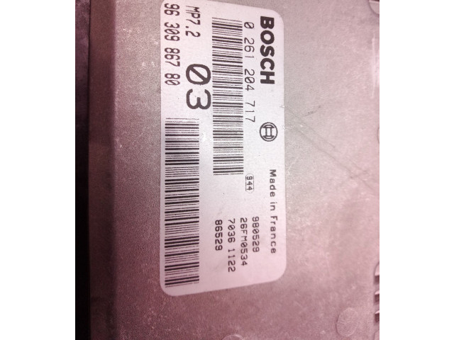 Блок управления двигателя 0261204717, 0261204717   Peugeot 306