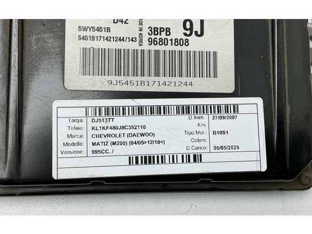 Комплект блоков управления 96801808, 5WY5451B   Chevrolet Matiz