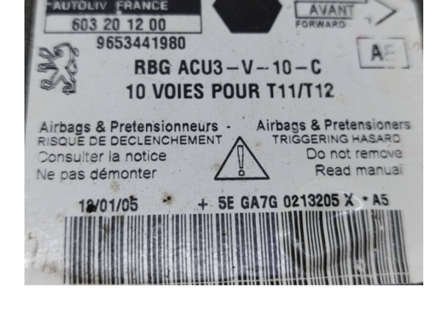 Блок подушек безопасности 9653441980, 603201200 Peugeot 206