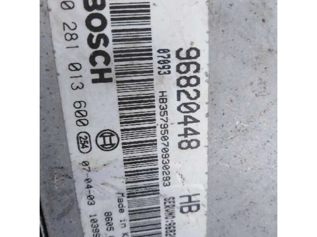 Řídící jednotka 0281013600, 96820490 Chevrolet Lacetti 2008