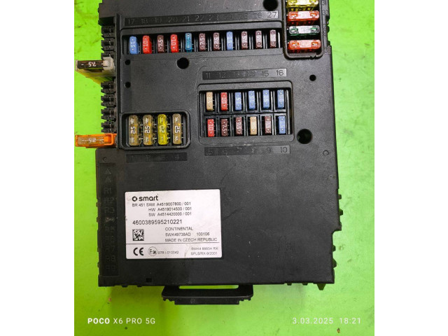 Pojistková skříňka A4519007800, A4519014500 Smart ForTwo 2002