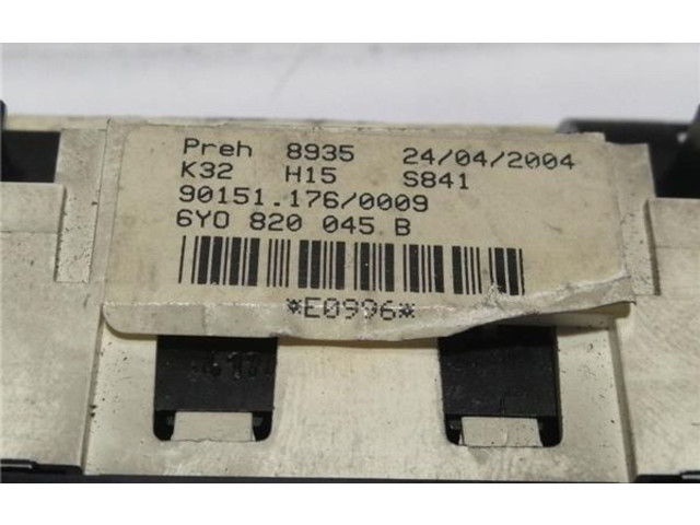 Блок управления климат-контролем 6Y0820045B, 6Y0820045B Skoda Fabia Mk1 (6Y)