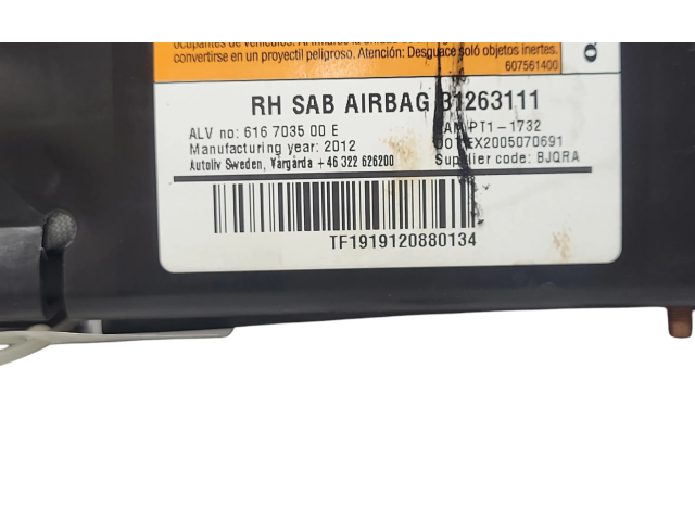 Подушка безопасности в сиденье 31263111, 616703500E Volvo S60
