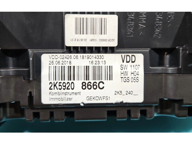 Přístrojová deska Volkswagen Caddy 2018 2K5920866C, IMPRK1363111