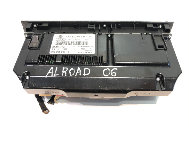 Блок управления климат-контролем 4F2820043M Audi A6 Allroad C6