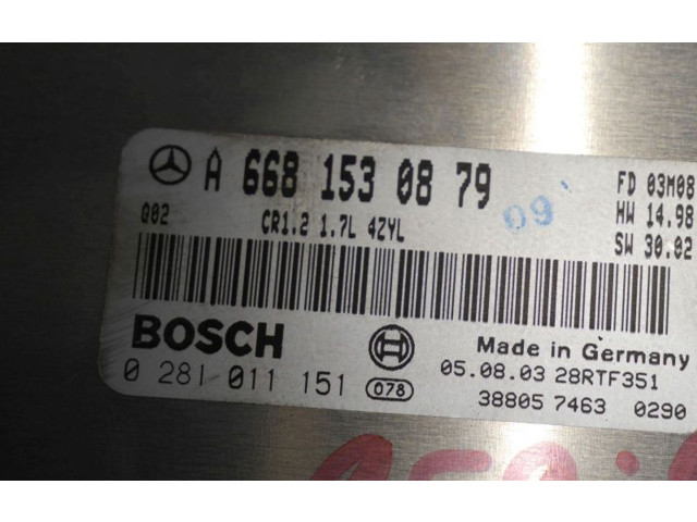 Блок управления двигателя A6681530879, A6681530879 Mercedes-Benz A W168