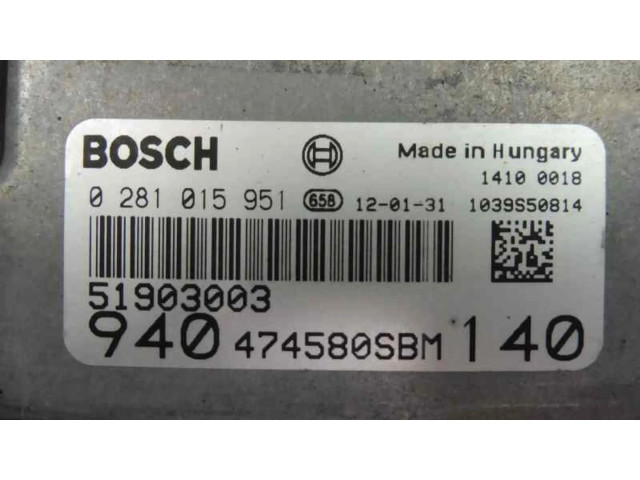 Řídící jednotka 51903003, 0281015951 Alfa Romeo Giulietta 2012