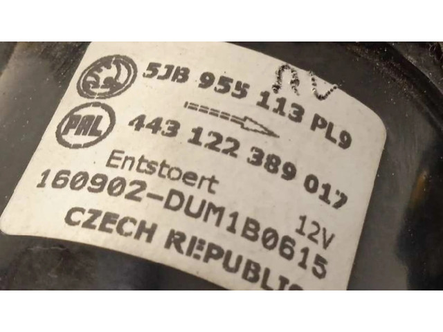Моторчик дворников 5JB955113, 443122389017    Skoda Fabia Mk3 (NJ)