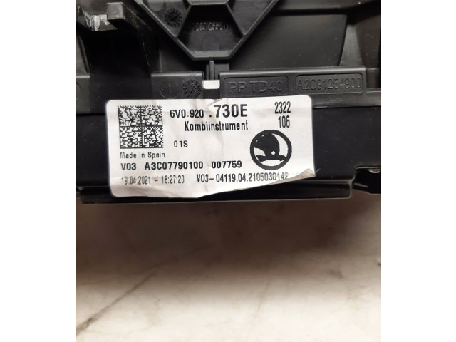 Панель приборов 6V0920730E   Skoda Fabia Mk3 (NJ)       