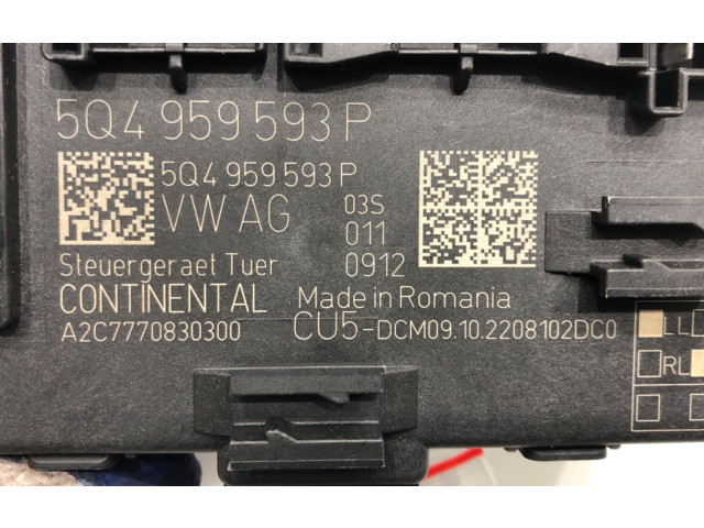 Другие блоки управления / модули 5Q4959593P   Skoda Superb B8 (3V)