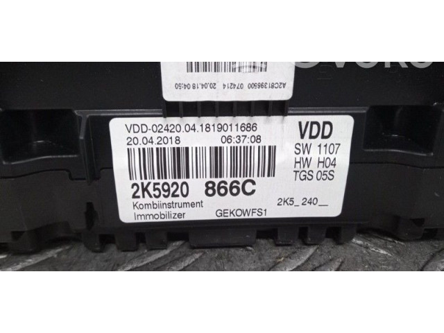 Přístrojová deska  Volkswagen Caddy 2018   