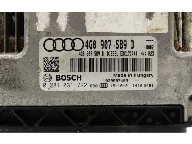 Блок управления двигателя 4G0907589D, 4G0907589B Audi A7 S7 4G