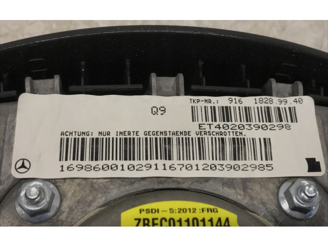 Подушка безопасности водителя A1698600102   Mercedes-Benz A W169