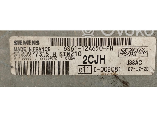 Řídící jednotka S120977315H, S120977315H Ford Fiesta 2007