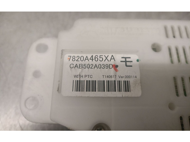 Блок управления климат-контролем 7820A465XA, 7820A465XA Mitsubishi Outlander