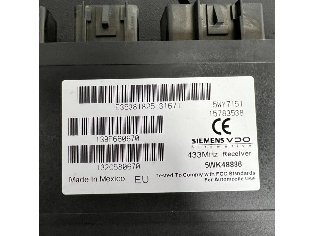 Блок управления 15783538, 5WK48886   Cadillac STS Seville