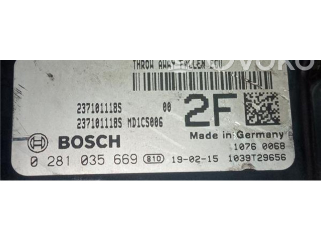 Блок управления 0281035669, 237101118S Dacia Lodgy