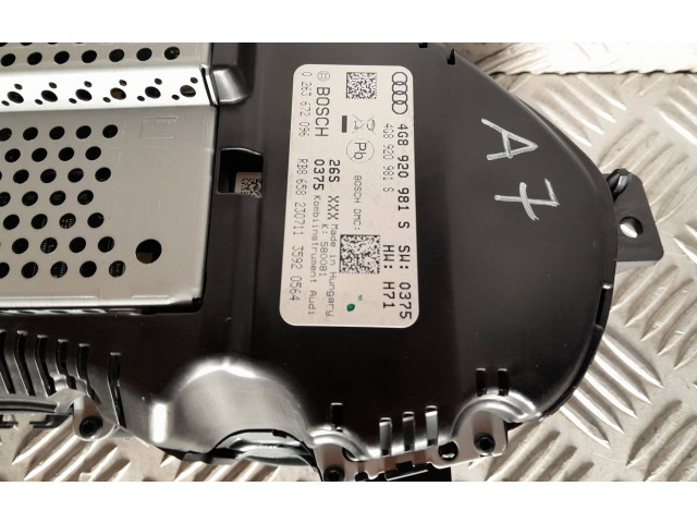 Панель приборов 4G8920981S, 0263672096 Audi A7 S7 4G