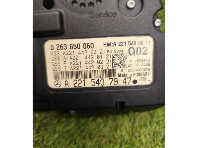 Přístrojová deska Mercedes-Benz S W221 2008 A2215400011, 0263650060