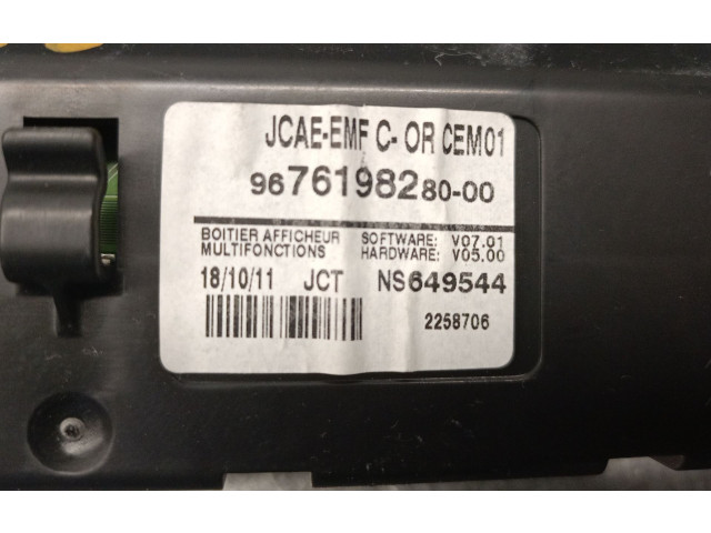 Дисплей 9676198280, 8265LZ Citroen C4 II