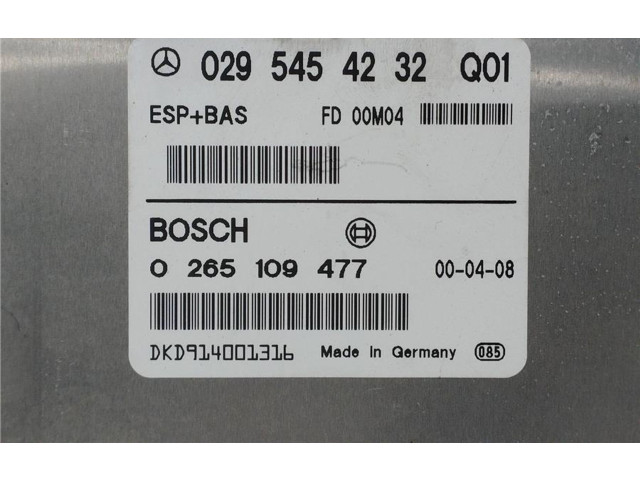Блок управления 0295454232Q01, 0090047   Mercedes-Benz A W168