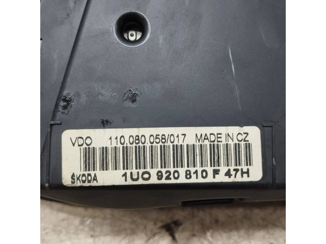 Блок управления климат-контролем 1U0920810F, 110080058017   Skoda Octavia Mk1 (1U)