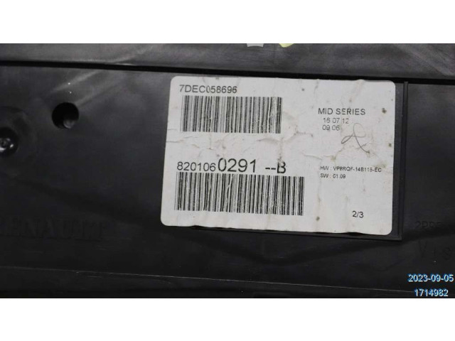 Přístrojová deska  Renault Clio III 2012 8201031458, 8201060291  