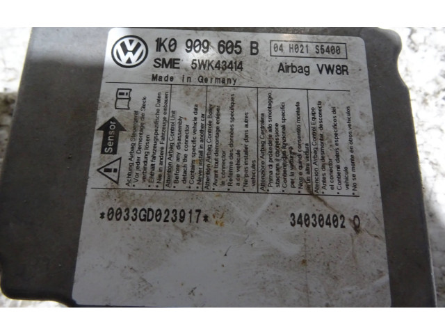 Блок подушек безопасности 1K0909605B, 5WK43414 Volkswagen Golf Plus