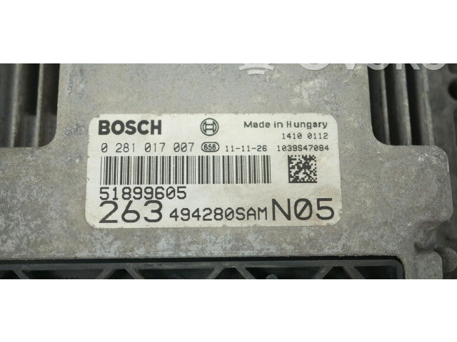 Блок управления двигателем Блок управления 0281017007 Opel Combo D