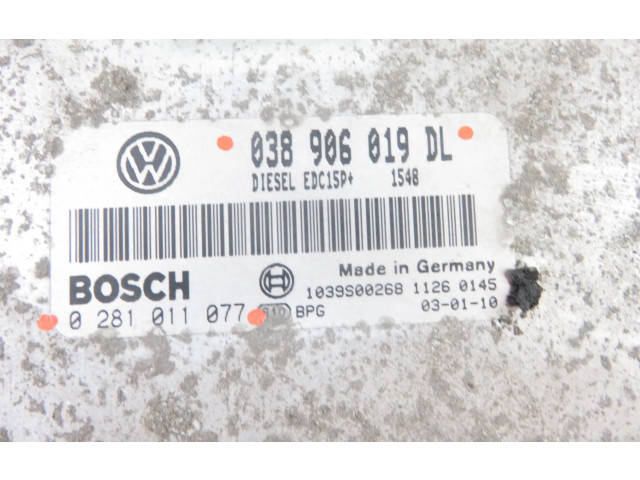 Блок управления двигателя 0281011077, 038906019DL Skoda Octavia Mk1 (1U)