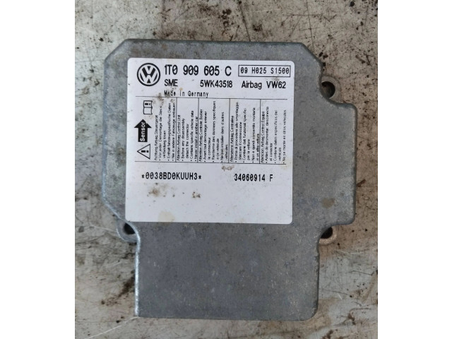 Блок подушек безопасности 1T0909605C, 5WK43518   Volkswagen Touran I