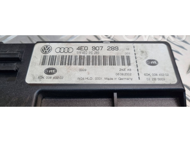 Блок комфорта 4E0907289, 5DK00843202   Audi A8 S8 D3 4E   