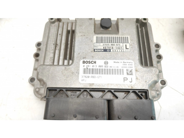 Комплект блоков управления 0281013008, 37820RBDG71   Honda Accord