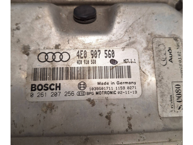 Řídící jednotka 4E0907560, 0261207256   Audi A8 S8 D3 4E 2002