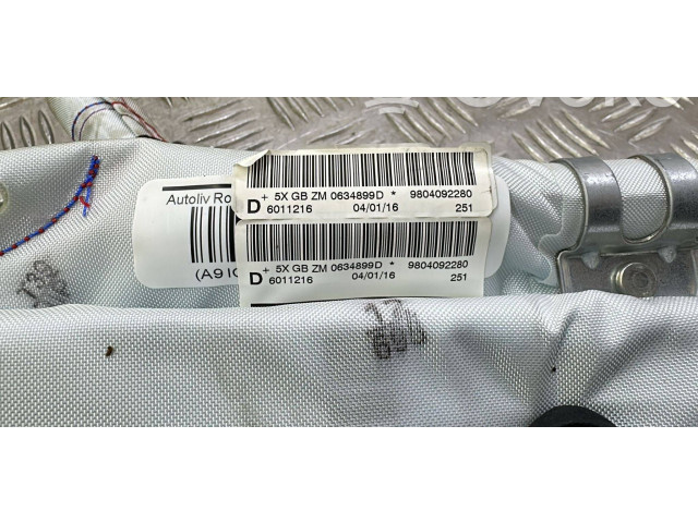 Боковая подушка безопасности 9804092280, 6011216   Peugeot 2008 I