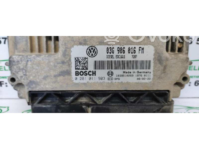Блок управления двигателем Блок управления 03G906016FM Volkswagen Jetta V
