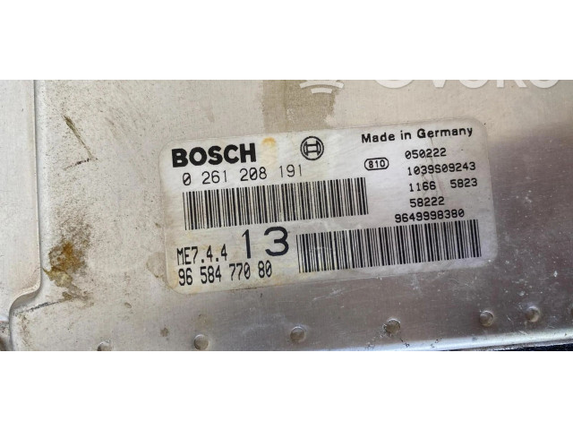 Řídící jednotka 0261208191, 0261208191 Peugeot 1007 2007