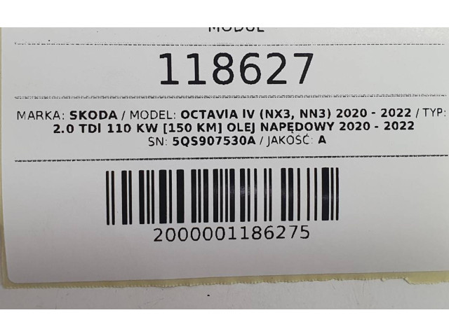 Блок комфорта 5QS907530A Skoda Octavia Mk4