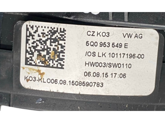 Подрулевой шлейф SRS 5Q0953507HB, 5Q0953649E Skoda Octavia Mk3 (5E)