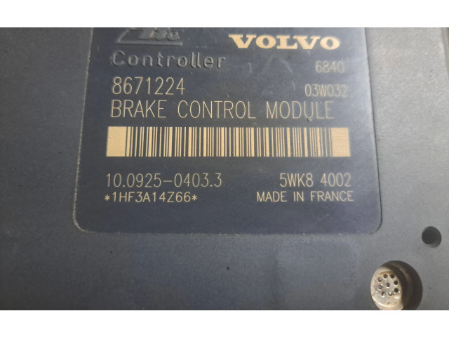Блок АБС 8671224, 10092504033   Volvo  V70  2000 - 2004 года
