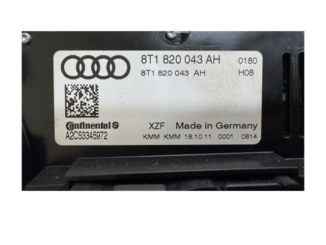 Блок управления климат-контролем 8T1820043AH, A2C53345972 Audi A4 Allroad B8