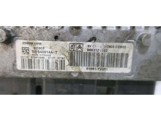 Блок управления двигателя 9663181680, CENTRALITAMOTORUCE   Peugeot 107