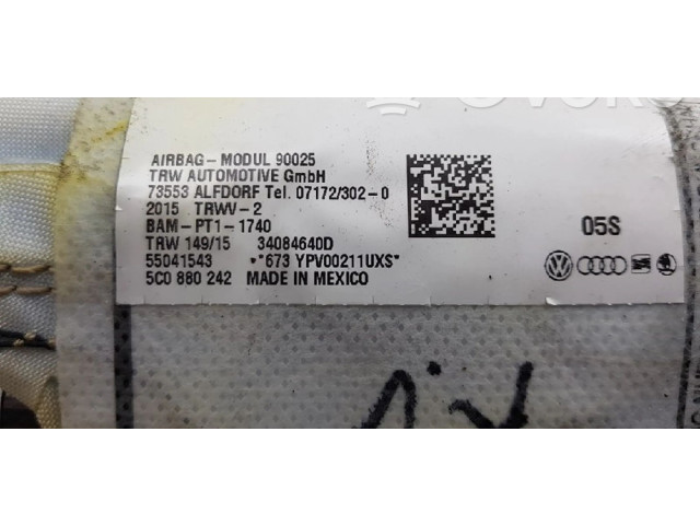 Подушка безопасности в сиденье 5C0880242, 5C0880242 Volkswagen Jetta VI