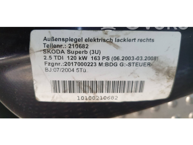 Зеркало электрическое        Skoda Superb B5 (3U)  2001 - 2008 года   